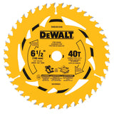 6-1/2-In 40 -Tooth Fine Finish Tungsten Carbide-Tipped Steel Circular Saw Blade Individual