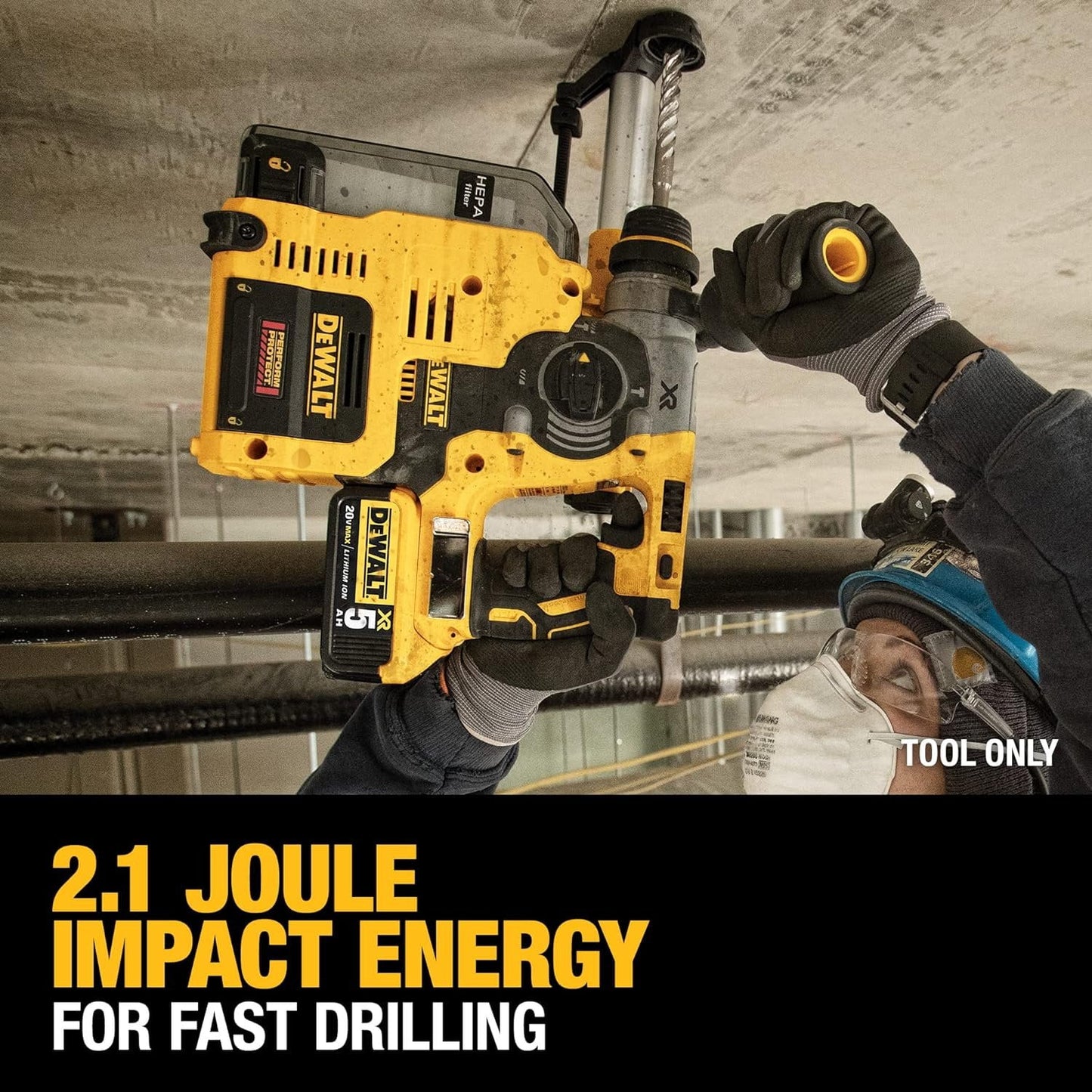 20V MAX SDS Rotary Hammer Drill, Cordless, 3 Application Modes, Bare Tool Only DCH273B