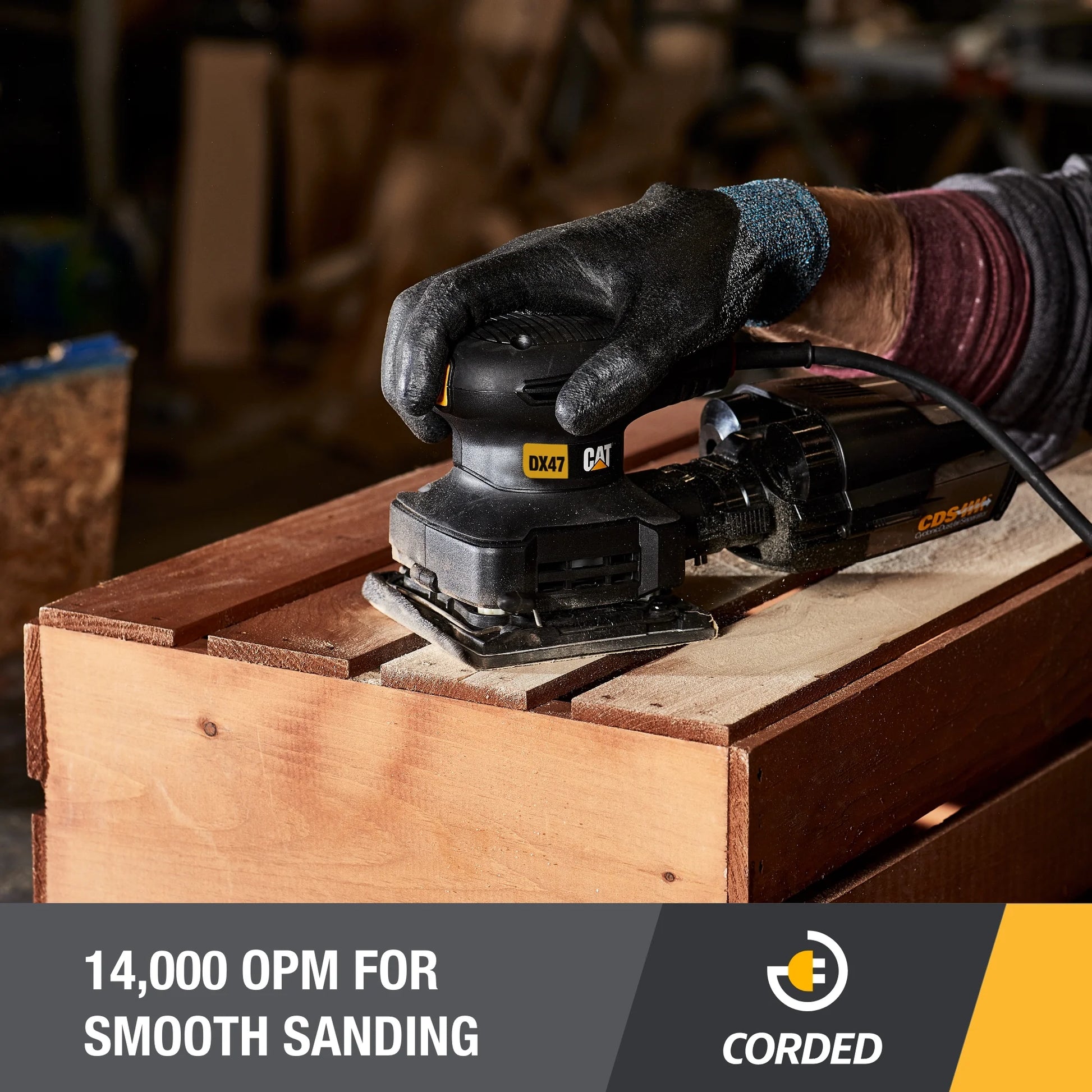 Caterpillar Cat® DX47U Corded 1/4" Sheet Sander 2.4-AMP