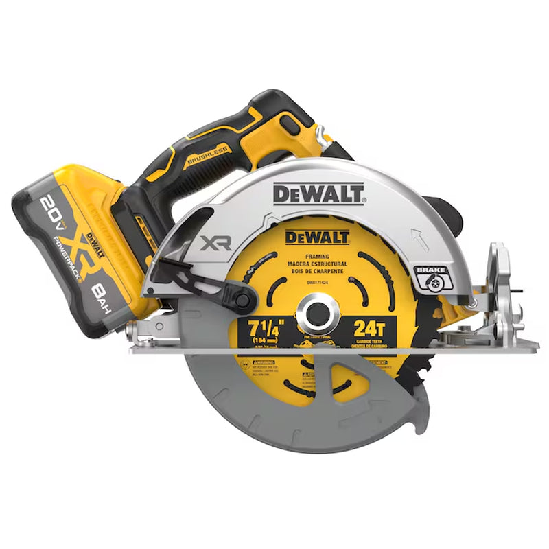 XR 20-Volt Max 7-1/4-In Brushless Cordless Circular Saw Kit ( Battery Included )