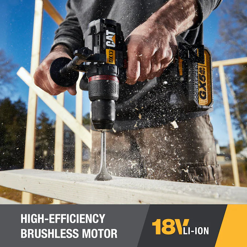 1/2-In 18-Volt Variable Speed Brushless Cordless Hammer Drill 1 -Batteries