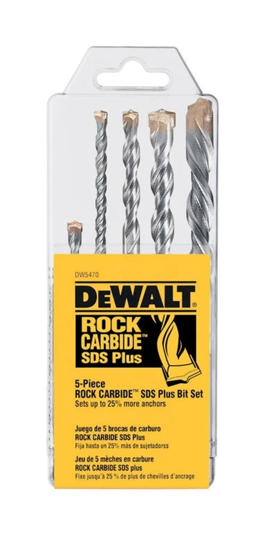 DW5470 5-Pc. Carbide SDS plus Hammer Bit Set - Quantity 1