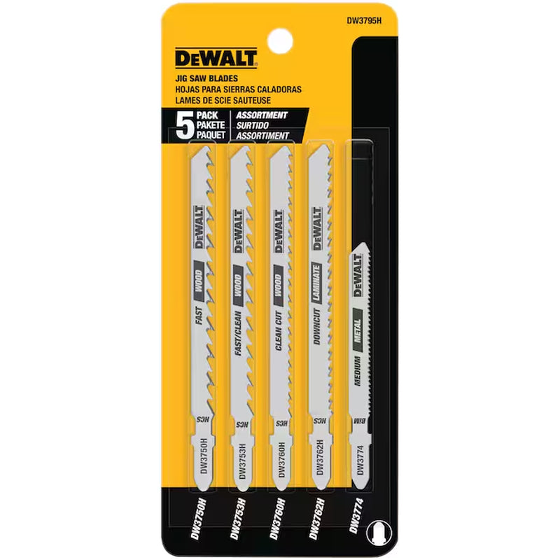 Set T-Shank Bi-Metal Jigsaw Blade Set ( 5 -Pack )