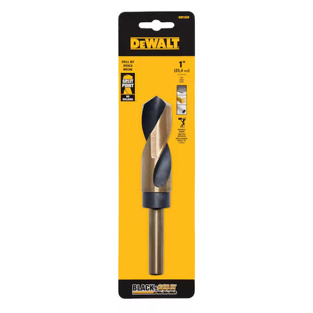 1-In X 6-In Black and Gold Coated HSS Silver Deming Twist Drill Bit