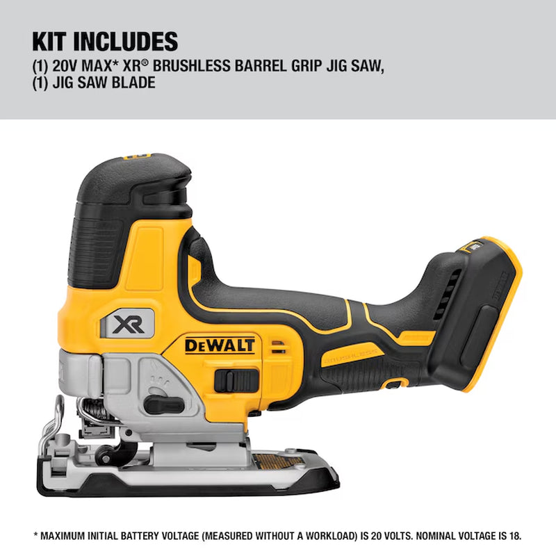 XR 20-Volt Max Brushless Variable Speed Keyless Cordless Jigsaw (Battery Not Included)