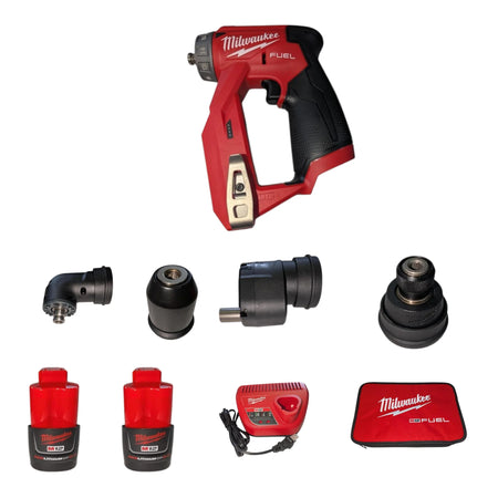 2505-22 M12 FUEL Installation Drill/Driver Kit – 4-In-1 Modular Design, 300 In-Lbs Torque, 16 Position Head, Brushless Motor, Compact Sized Power Tool Kit