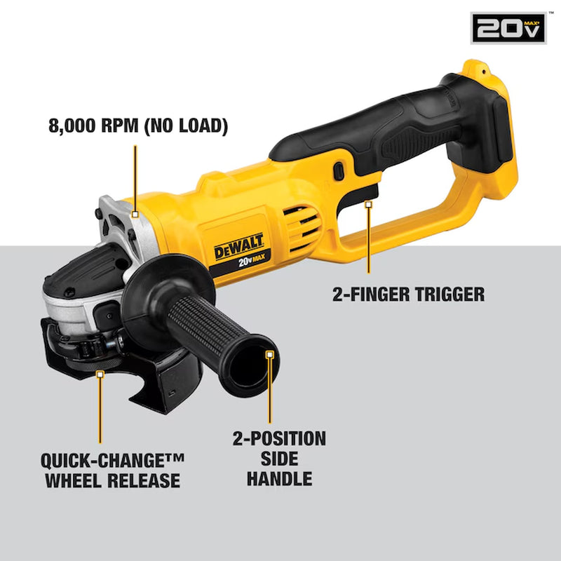 4.5-In 20-Volt Max Trigger Switch Cordless Angle Grinder