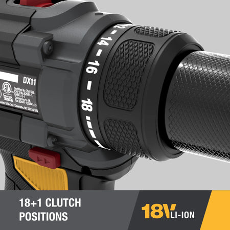 Caterpillar Cat® DX11 18V 1 for ALL 1/2" Cordless Drill/Driver with Brushless Motor and Two Batteries
